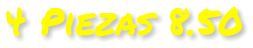 4 Piezas 8.50